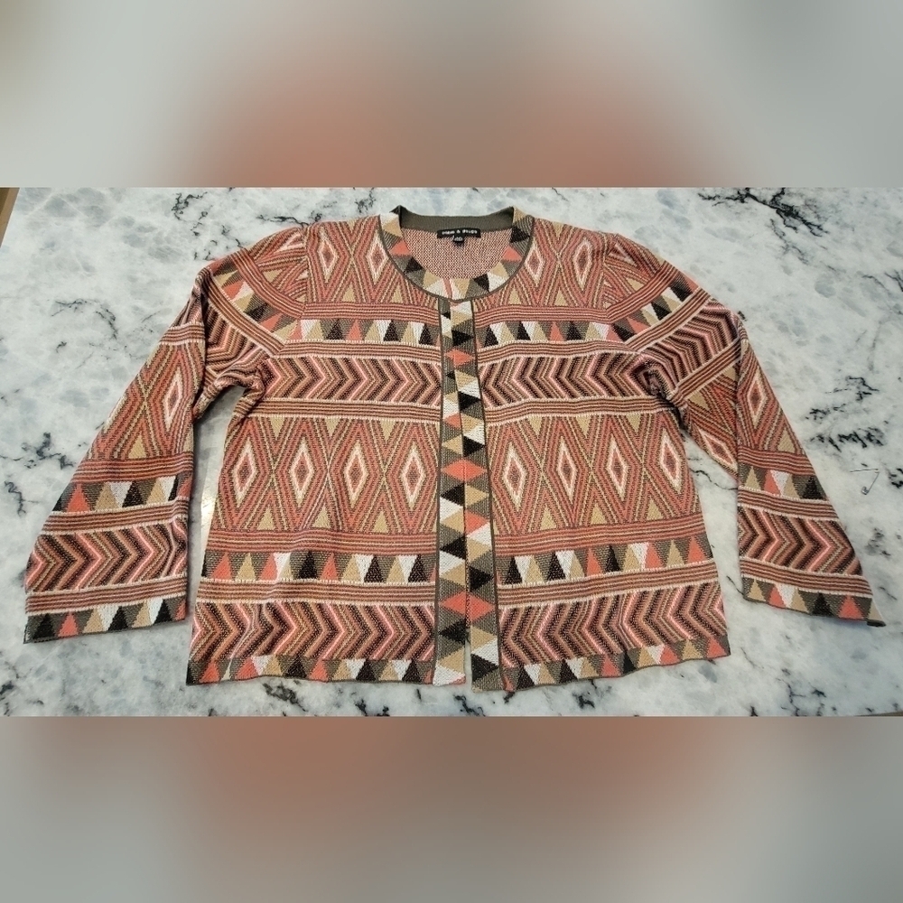Cable & Guage Print Sweater